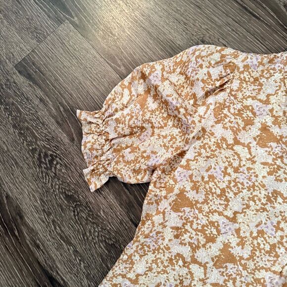 Rails Eliana Floral Silk Dress In Amber Meadow - Picture 2 of 6